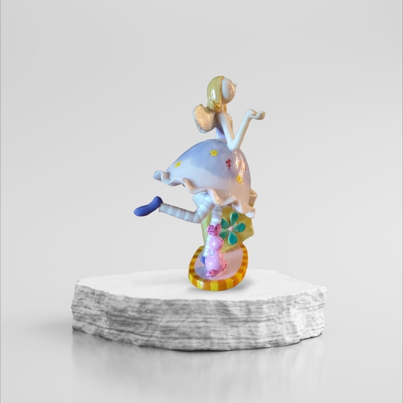 2009 Blowfish Fairy Princess Statue Shopping With Bunny And Bag - Picture 3 of 4